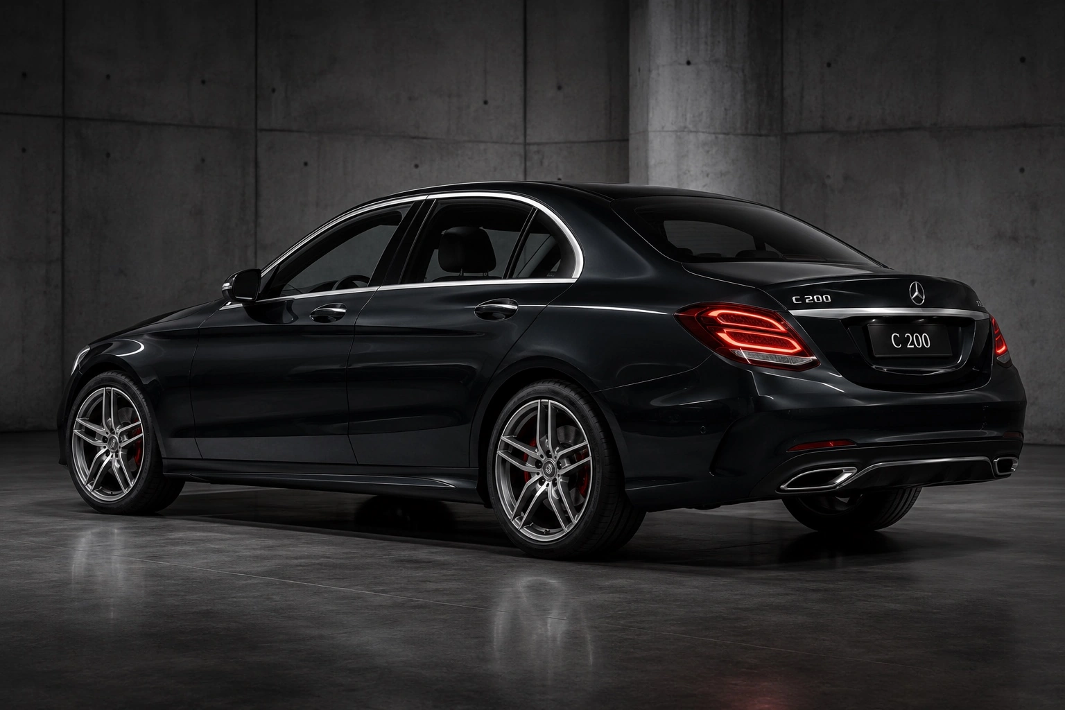 265/40 R18 on a sedan silhouette — excellent stance preview.